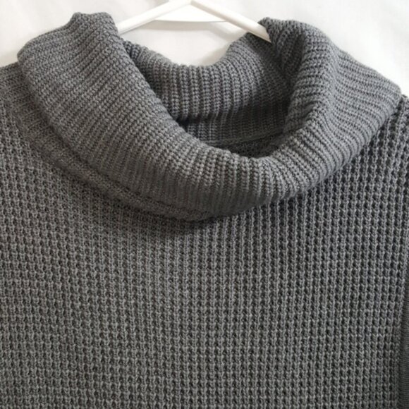 Ugg Shelby Selby Short Sleeve Cowl Neck Sweater Tunic Charcoal Gray M - Picture 5 of 7